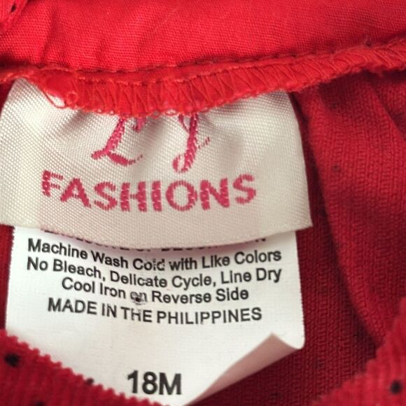 L g Fashions Vintage Red Cotton Corduroy Jumper with Scottish Terriers 18 month - Picture 9 of 12